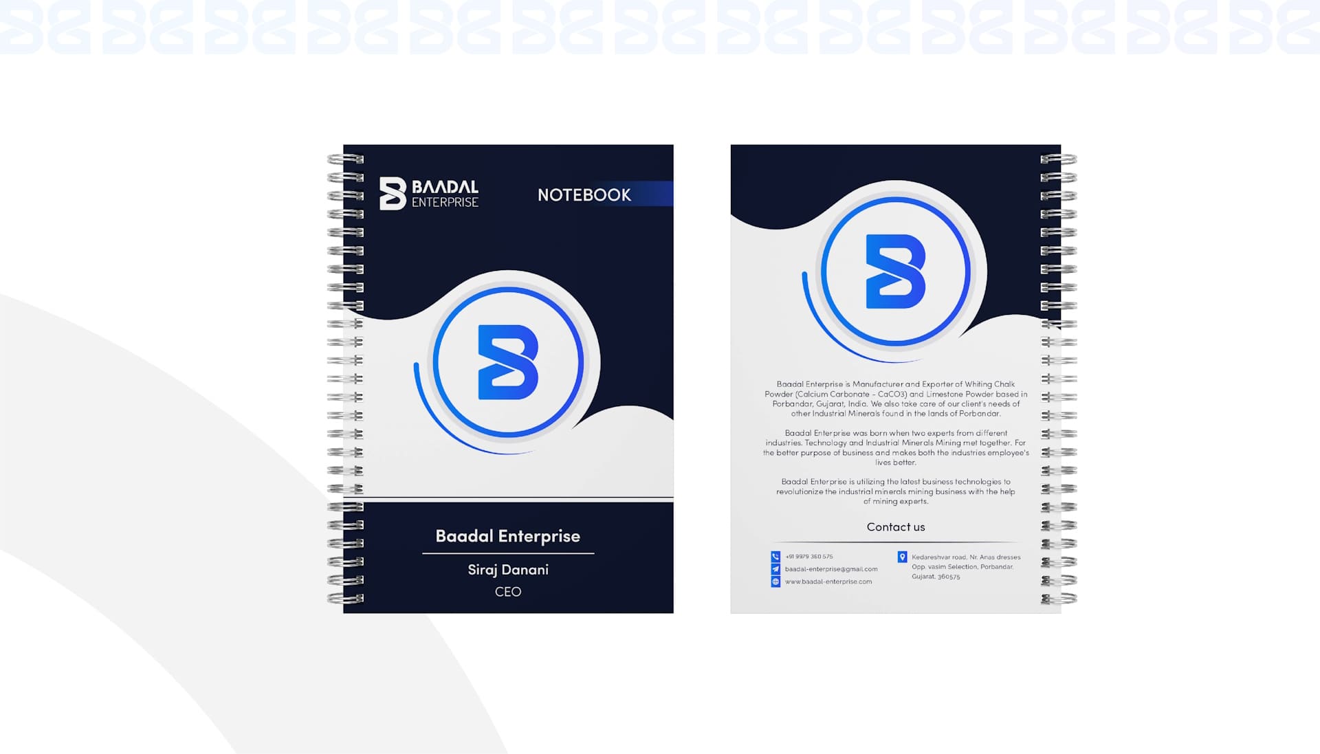 Baadal Enterprise Notebook Design