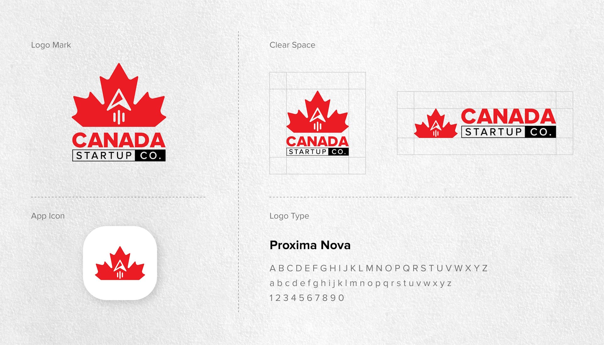 Canada Startup Co Logo Typeface and Clear Design