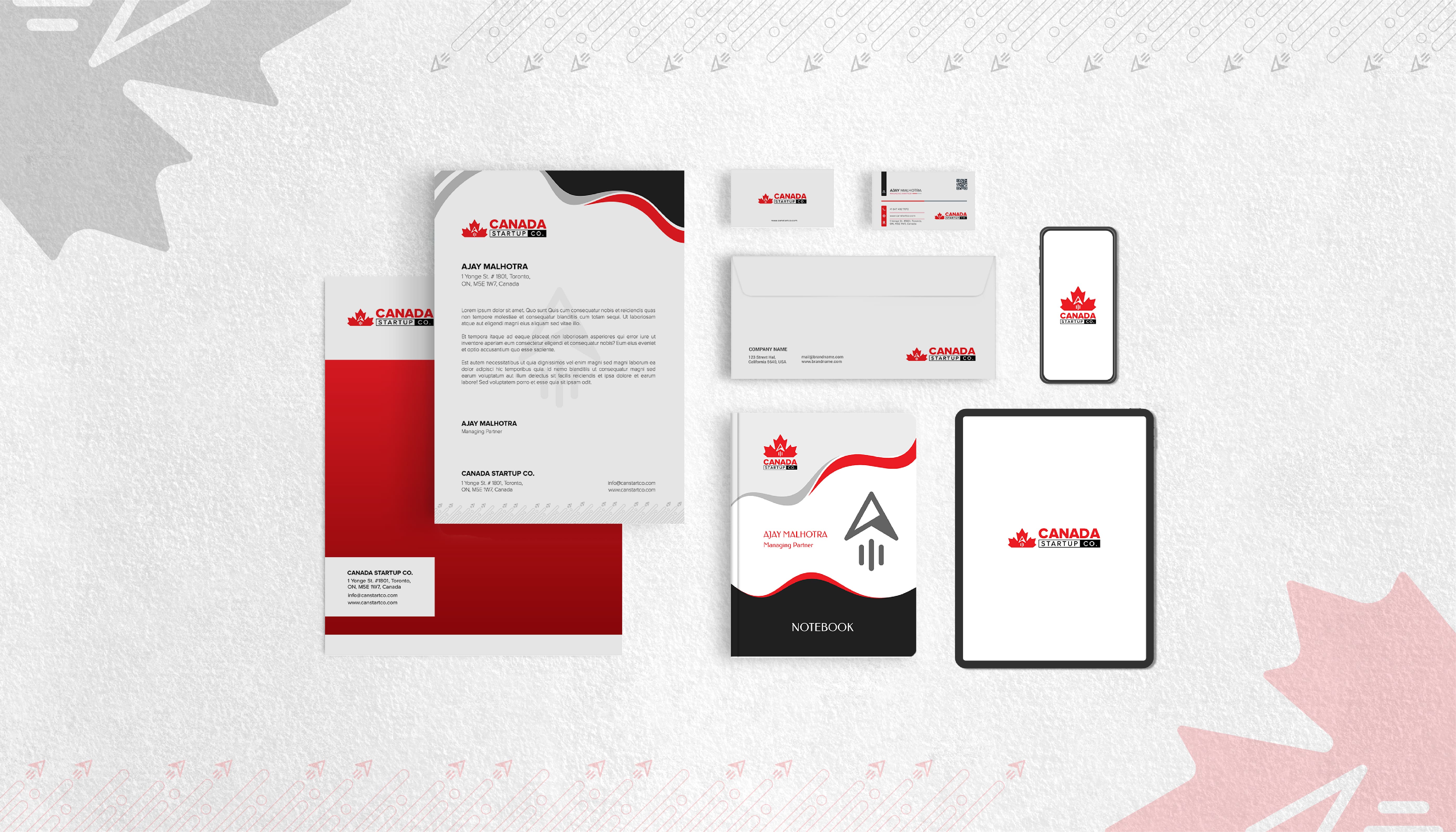 Canada Startup Co Stationary Design