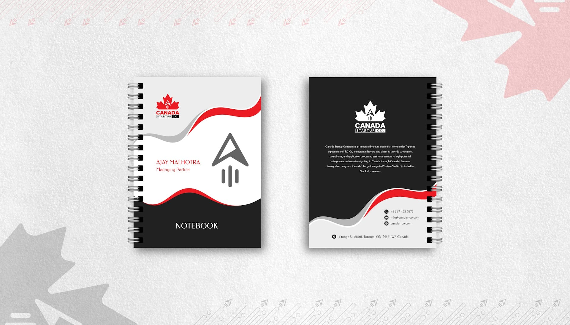 Canada Startup Co Notebook Design