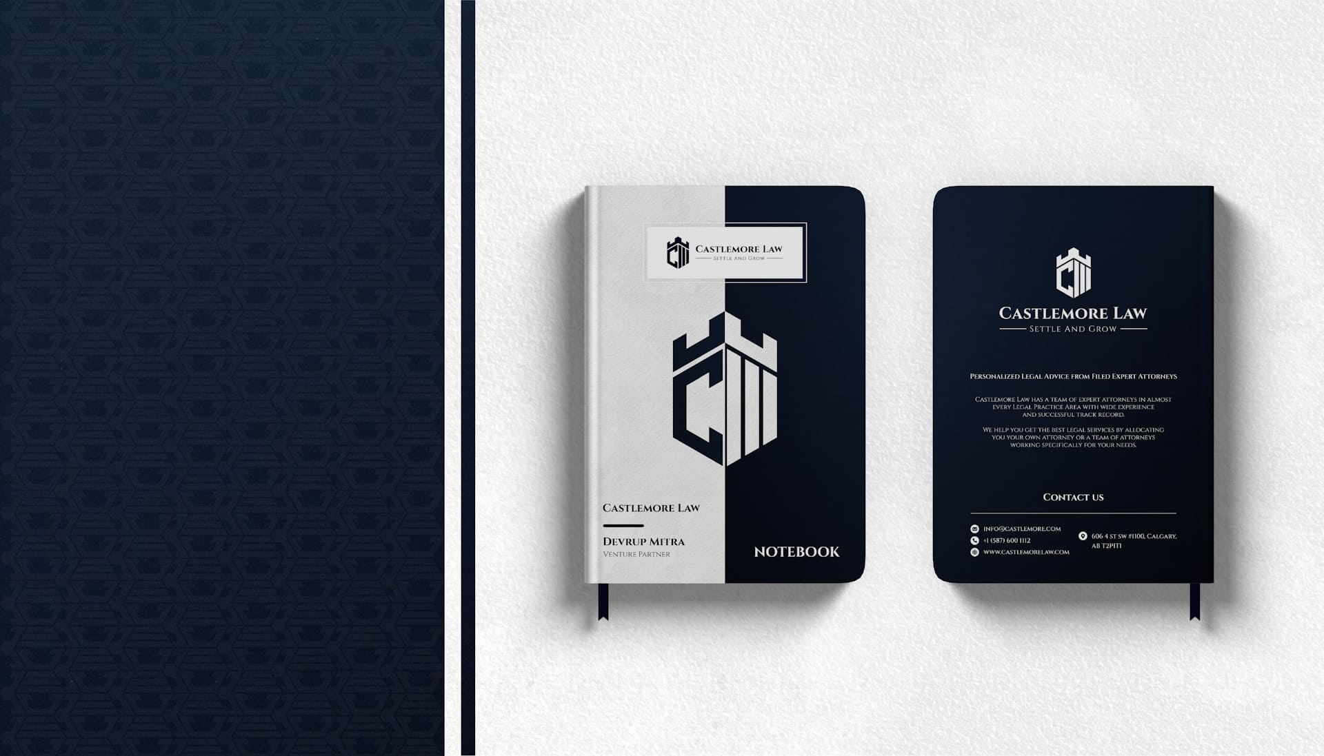 Castlemore Law Notebook Design