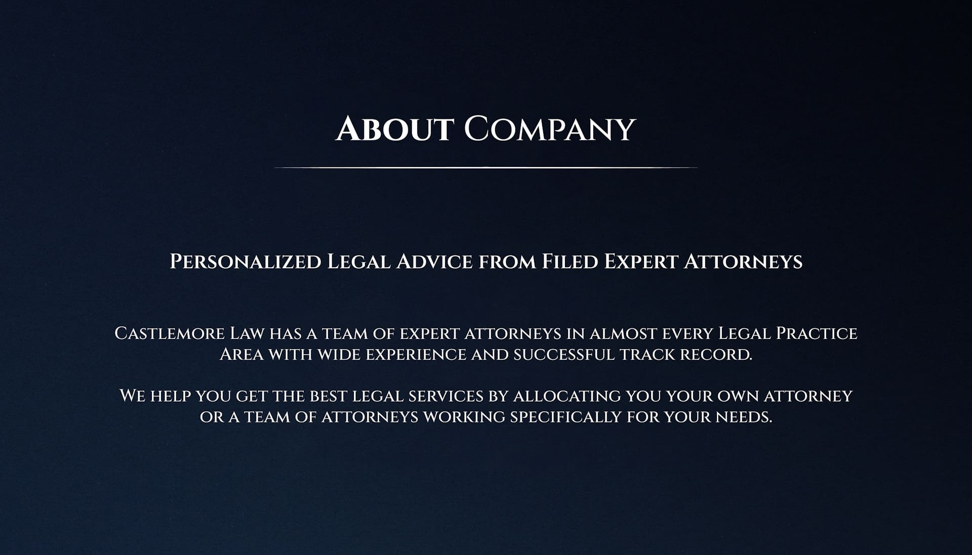 Castlemore Law About