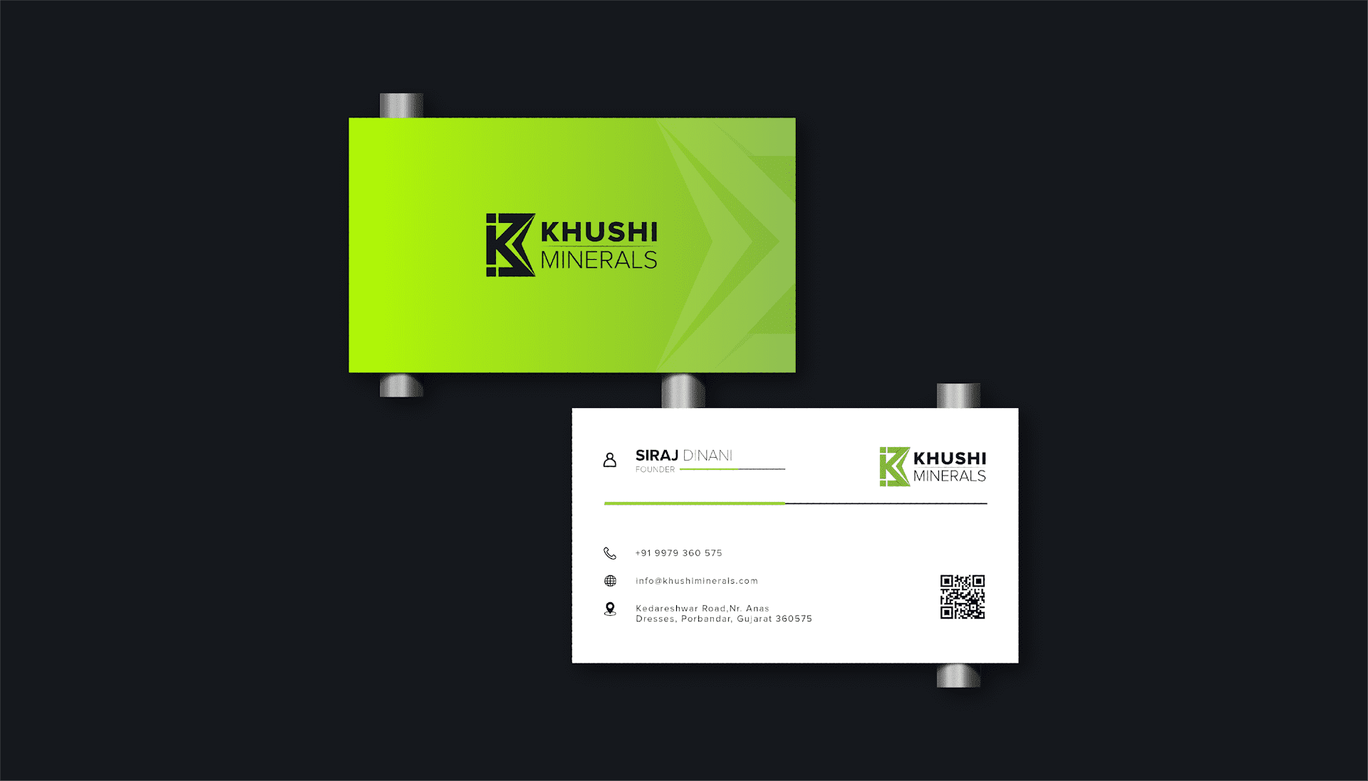 Khushi Minerals Visitng Card Design