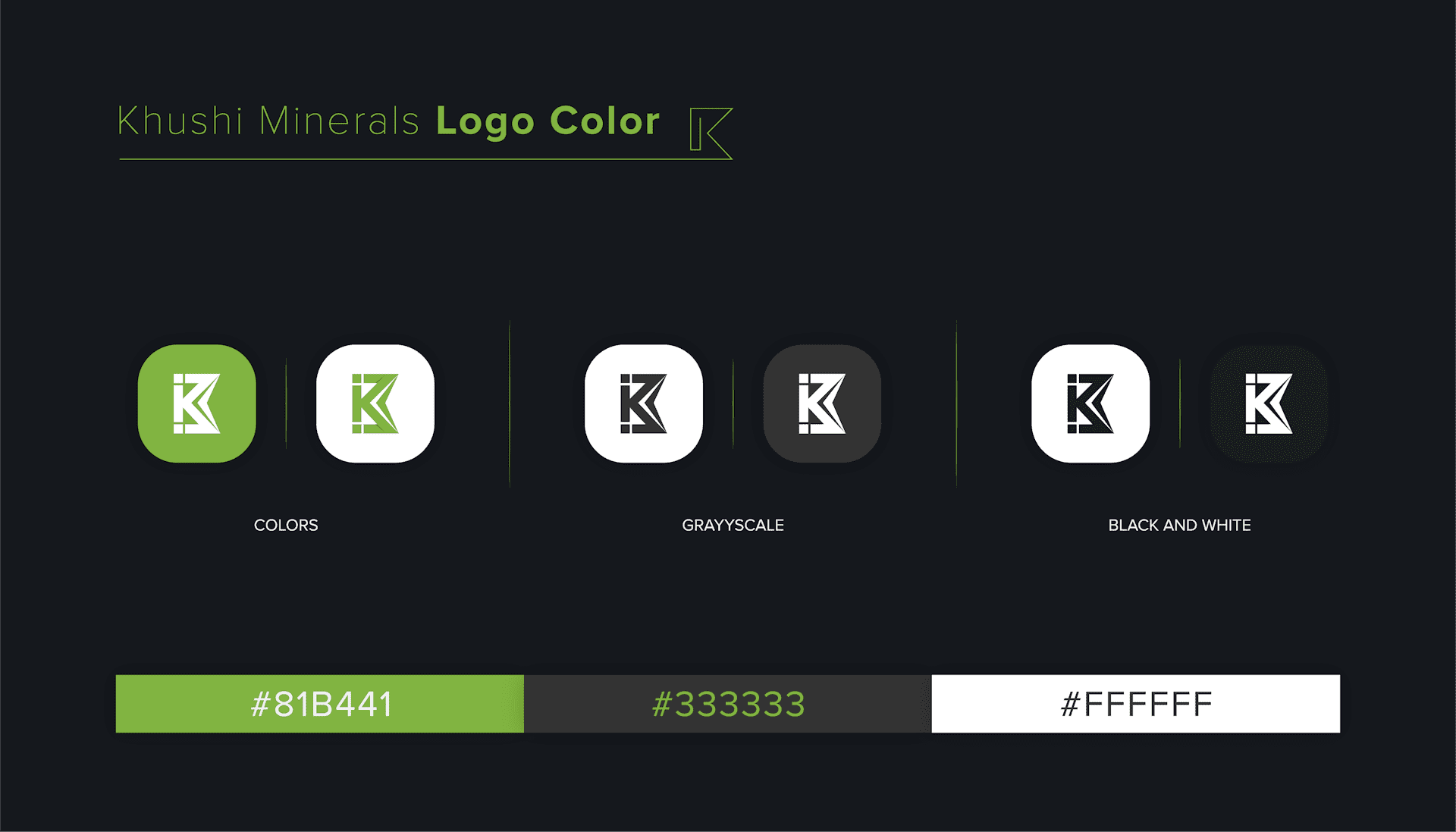 Khushi Minerals Logo Color Options