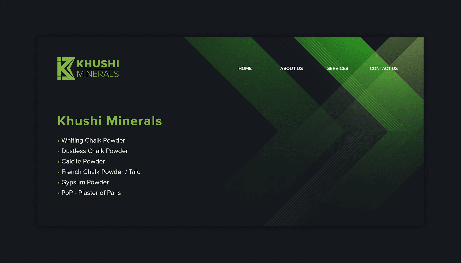 Khushi Minerals Website Cover Image
