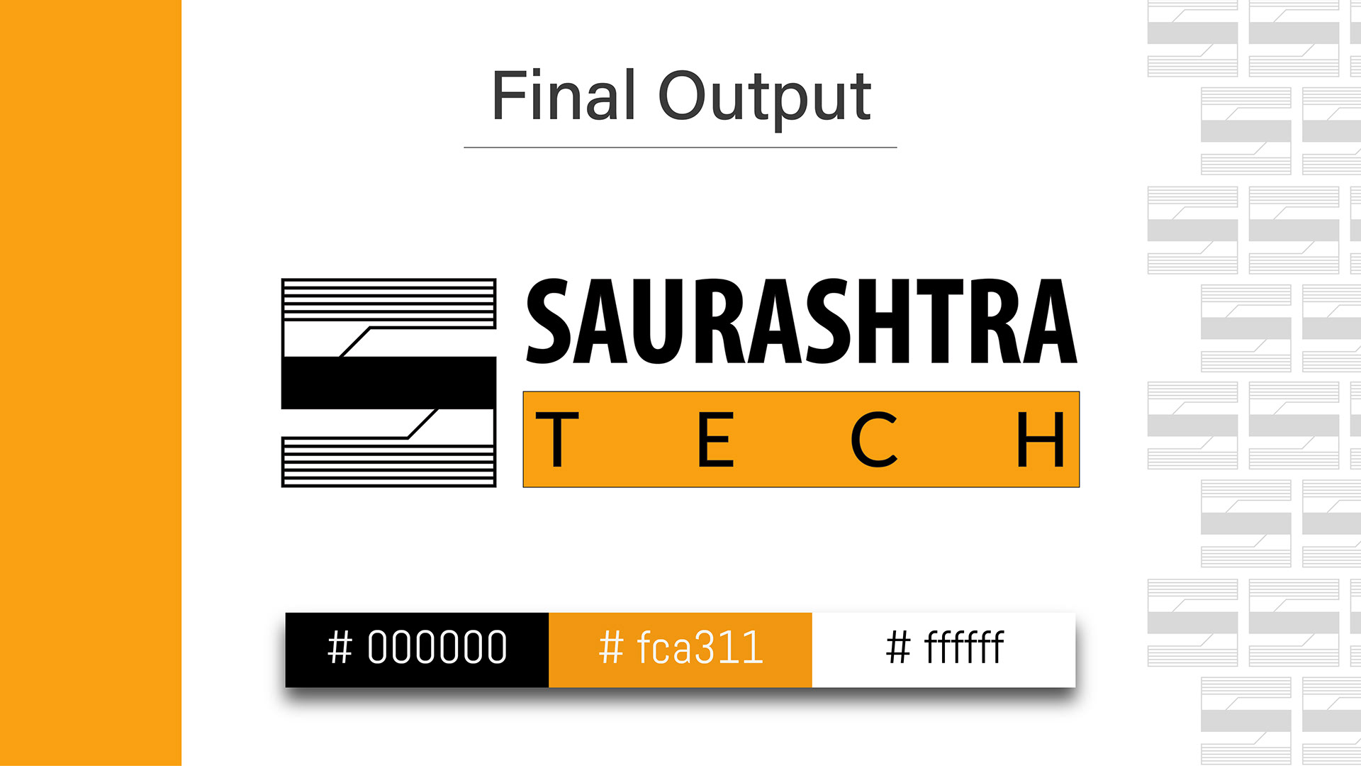 Saurashtra Tech Logo Final Output with Color Palette