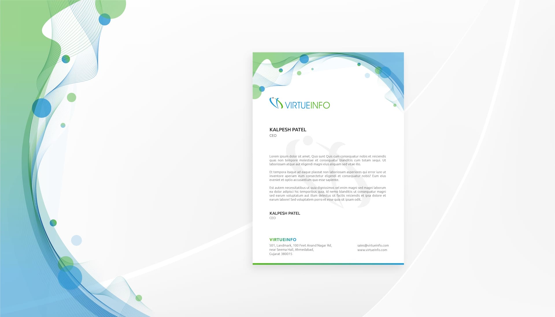 Virtueinfo Envelope Design