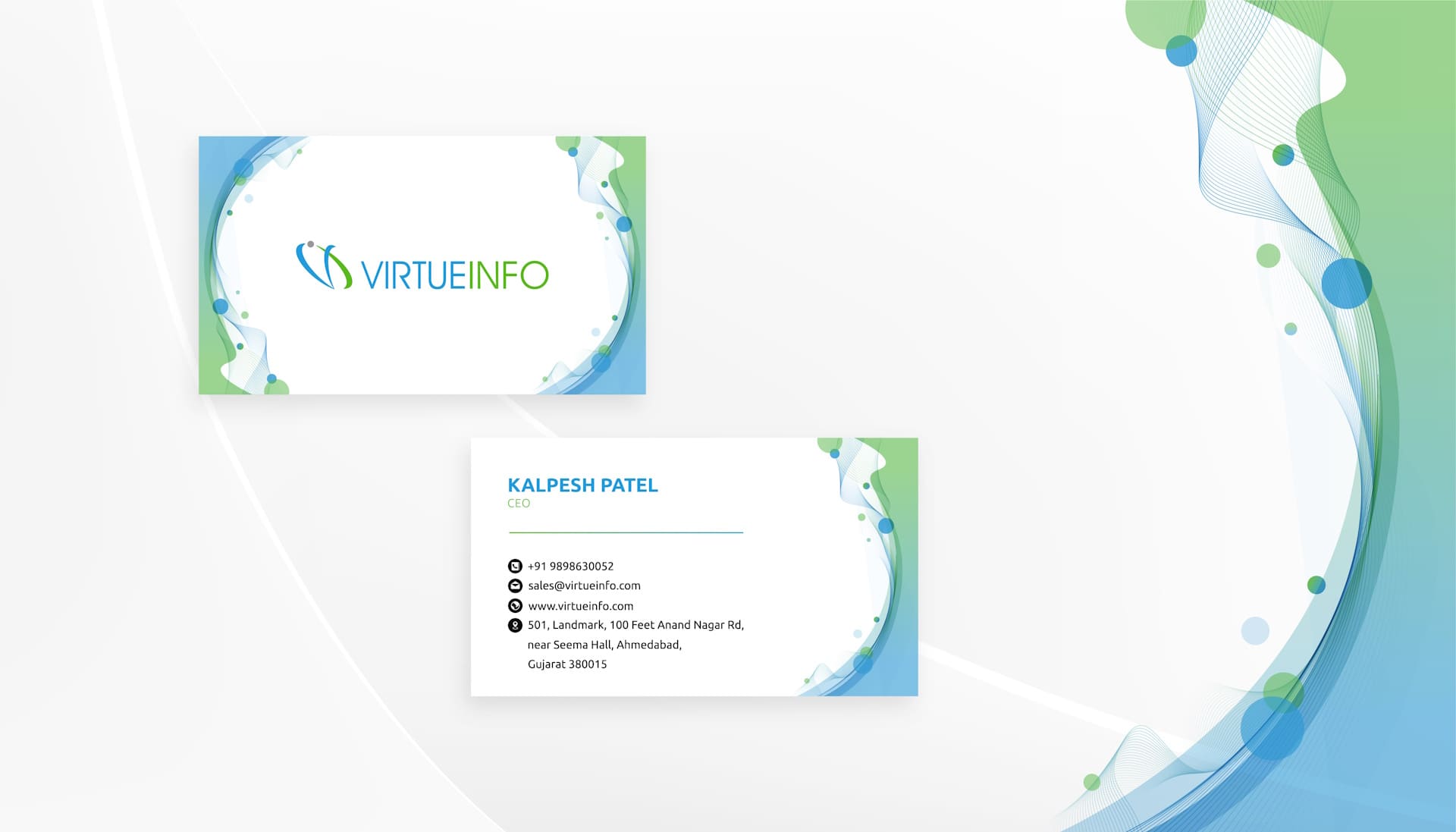 Virtueinfo Visiting Card Design