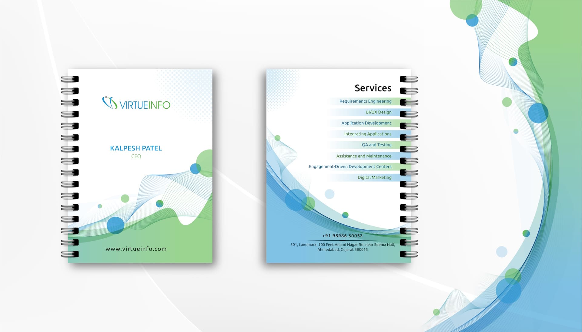 Virtueinfo Notebook Design
